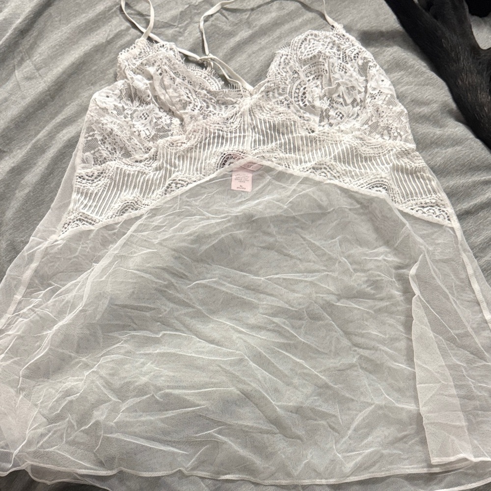 Victoria's Secret White Babydoll Set